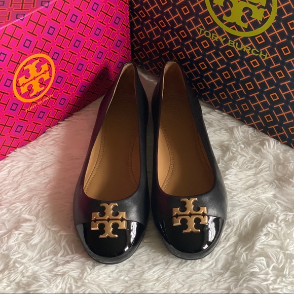 NWT Tory Burch Everly Cap Toe Ballet Flats - Picture 2 of 5
